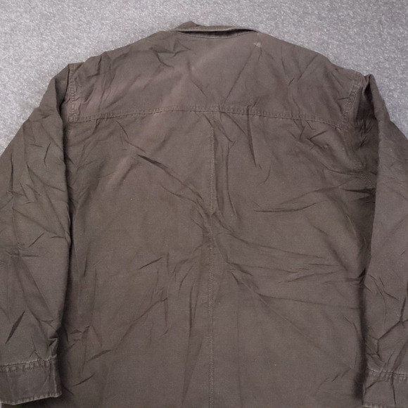 VTG 90s Arrow Blue Jean Co Sun Faded 2XL Brown Long Sleeve Full Snap Work Jacket - Picture 11 of 11